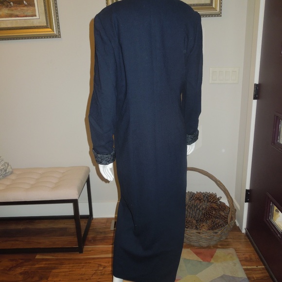 MADRI COLLECTION NAVY BLUE WOOL DRESS COAT SZ 10 - Picture 5 of 6